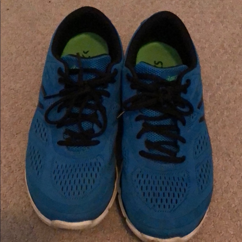 Royal Blue ASICS running shoes